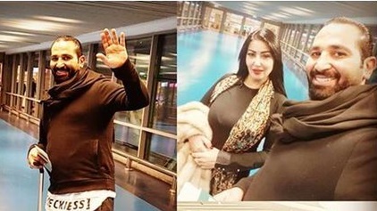 أحمدسعد برفقة زوجته الفنانة سمية الخشاب