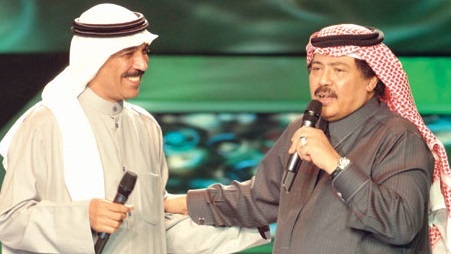 الرويشد مع الفنان الراحل أبو بكر سالم