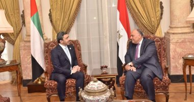 سامح شكرى مع نظيره الاماراتى سامح شكرى مع نظيره الاماراتى