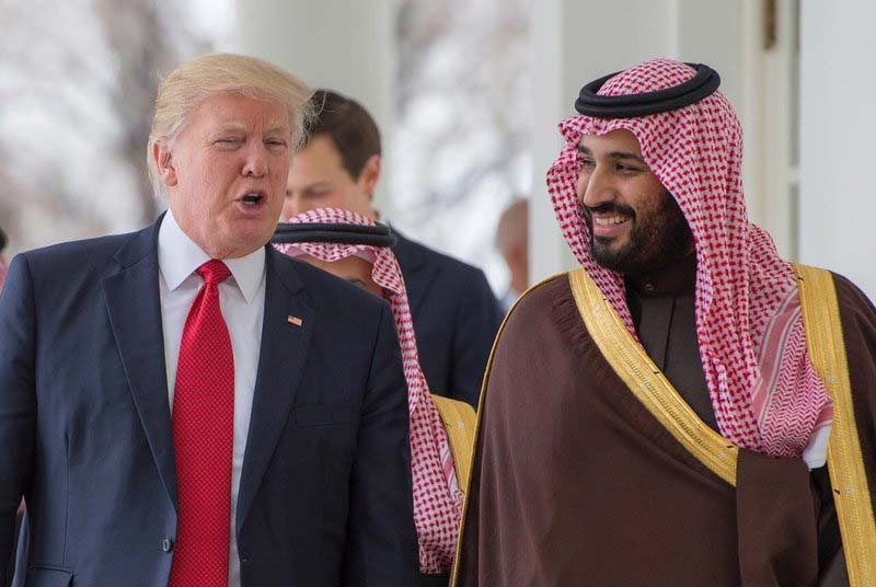 محمد بن سلمان ولي العهد السعودي والرئيس الأمريكي ترامب محمد بن سلمان ولي العهد السعودي والرئيس الأمريكي ترامب