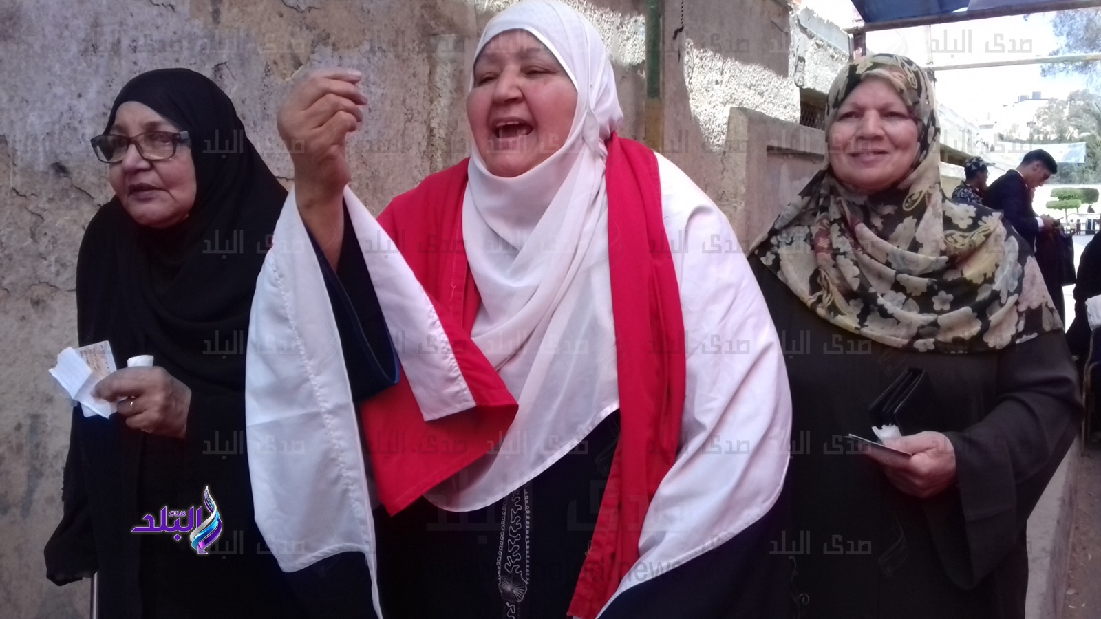 مسنة ترتدى علم مصر  مسنة ترتدى علم مصر