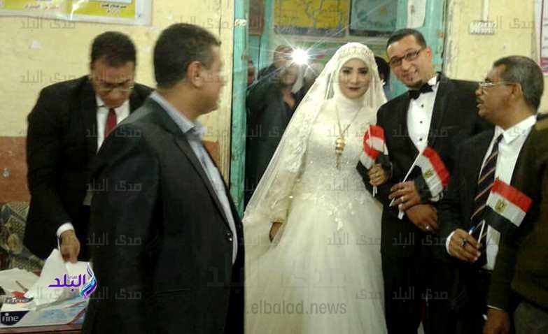 عروسين في لجنة انتخابات جرجا 