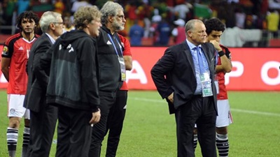 هانى ابوريدة والجهازالفنى لمنتخب مصر 