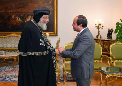 الرئيس عبدالفتاح السيسي والبابا تواضروس الثاني الرئيس عبدالفتاح السيسي والبابا تواضروس الثاني
