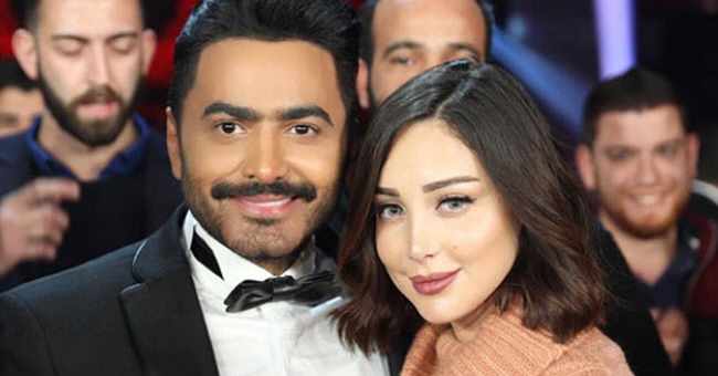 بسمة بوسيل زوجة تامر حسنى