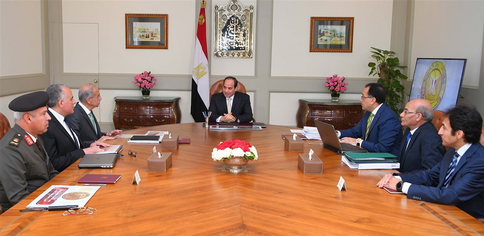 الرئيس السيسى خلال اجتماعه اليوم الرئيس السيسى خلال اجتماعه اليوم