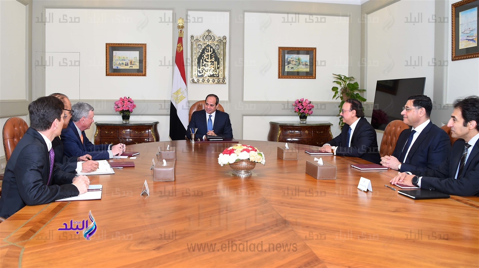 الرئيس السيسي يستقبل رئيس شركة فيزا الرئيس السيسي يستقبل رئيس شركة فيزا