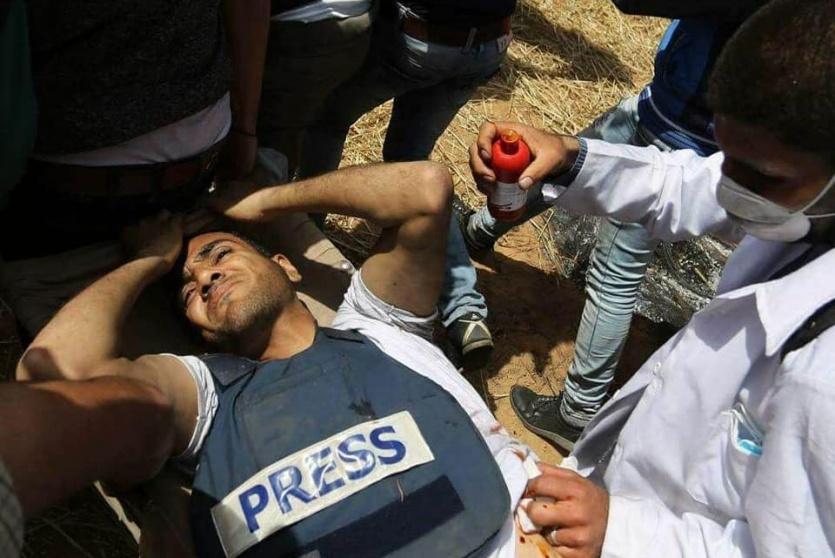 ياسر مرتجي الصحفي الفلسطيني 