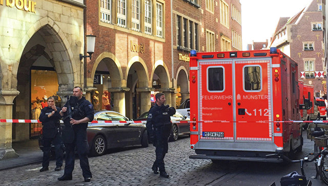 موقع حادث الدهس بمدينة مونستر الألمانية