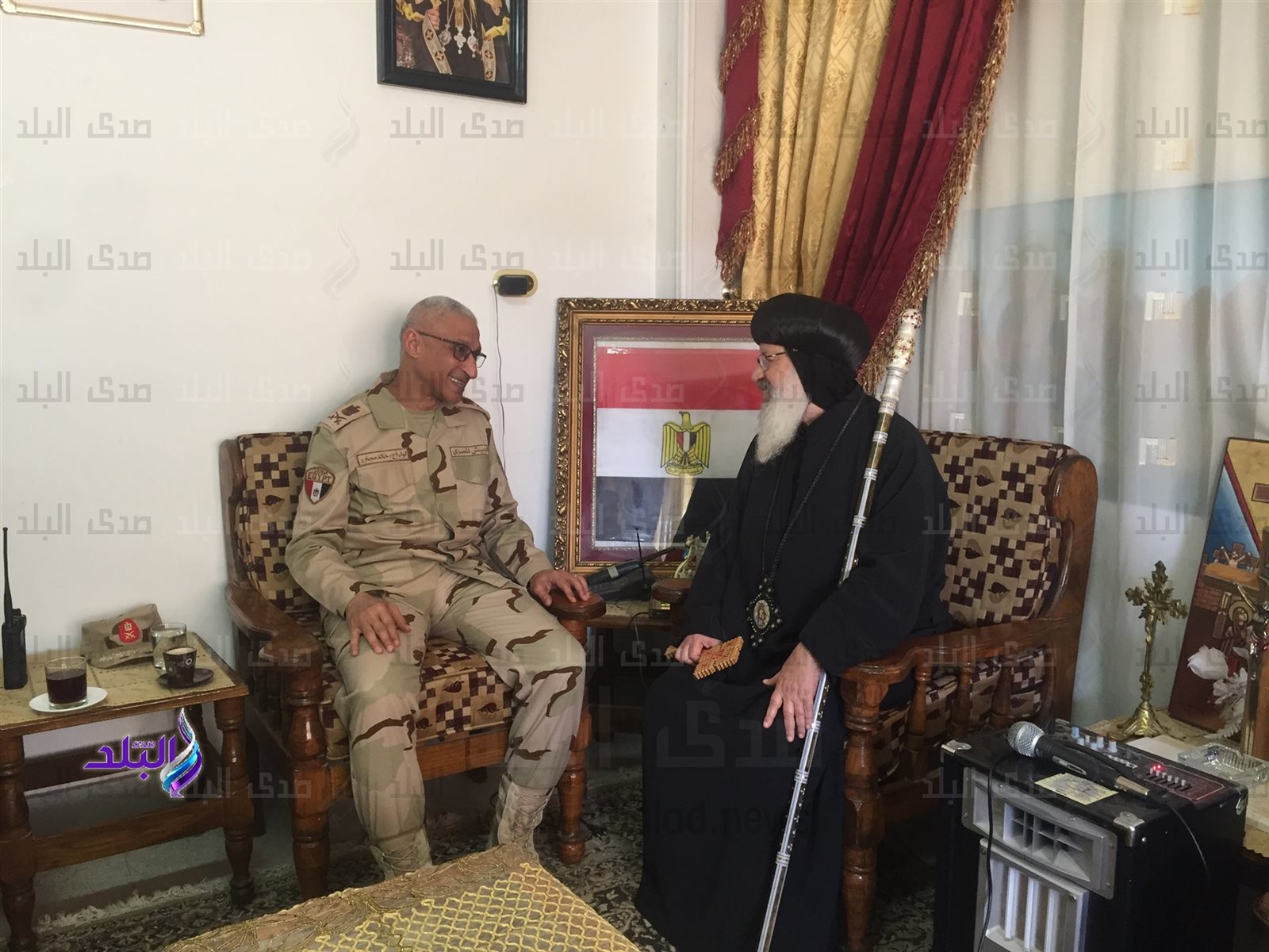 قائد الجيش الثاني الميداني يهنئ الاقباط في شمال سيناء