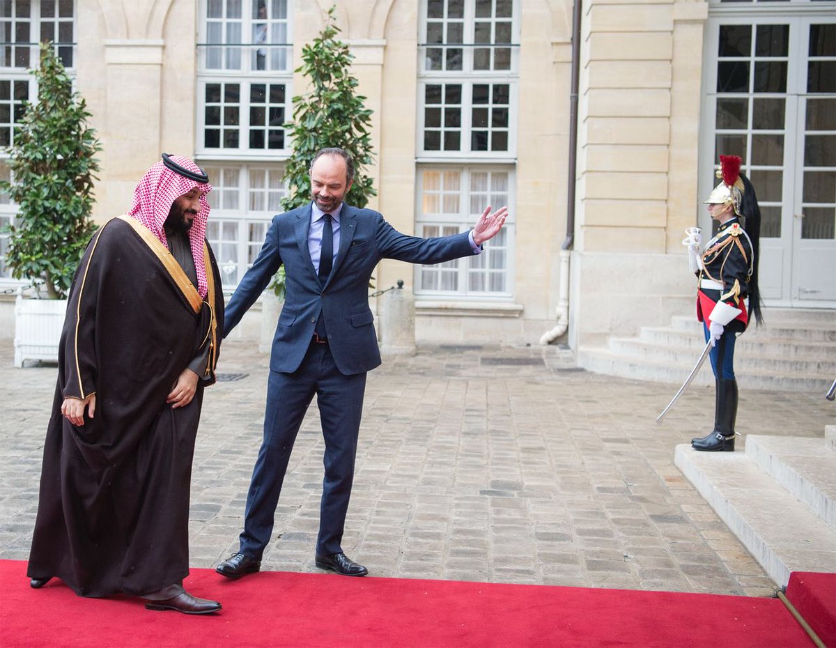 رئيس الوزراء الفرنسي مع ولي العهد السعودي