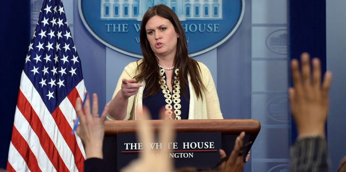 المتحدثة باسم البيت الأبيض، سارة ساندرز