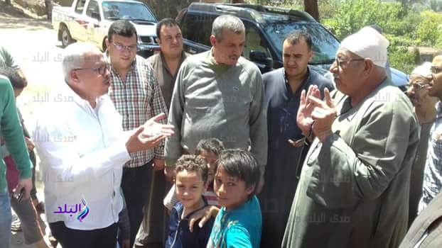 رئيس مياه شرب المنوفية يزور قرية صنصفط