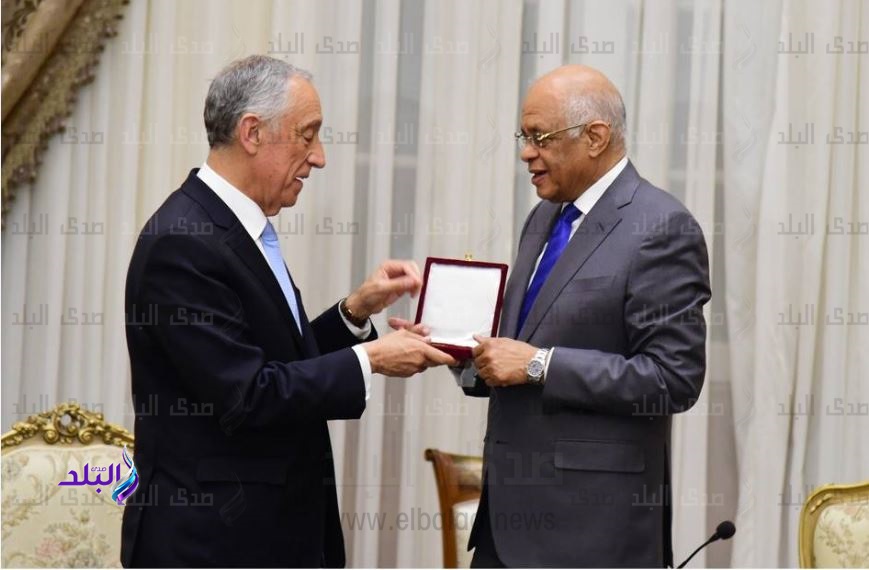 عبد العال يستقبل مارسيلو ريبيلوا دي سوزا رئيس دولة البرتغال