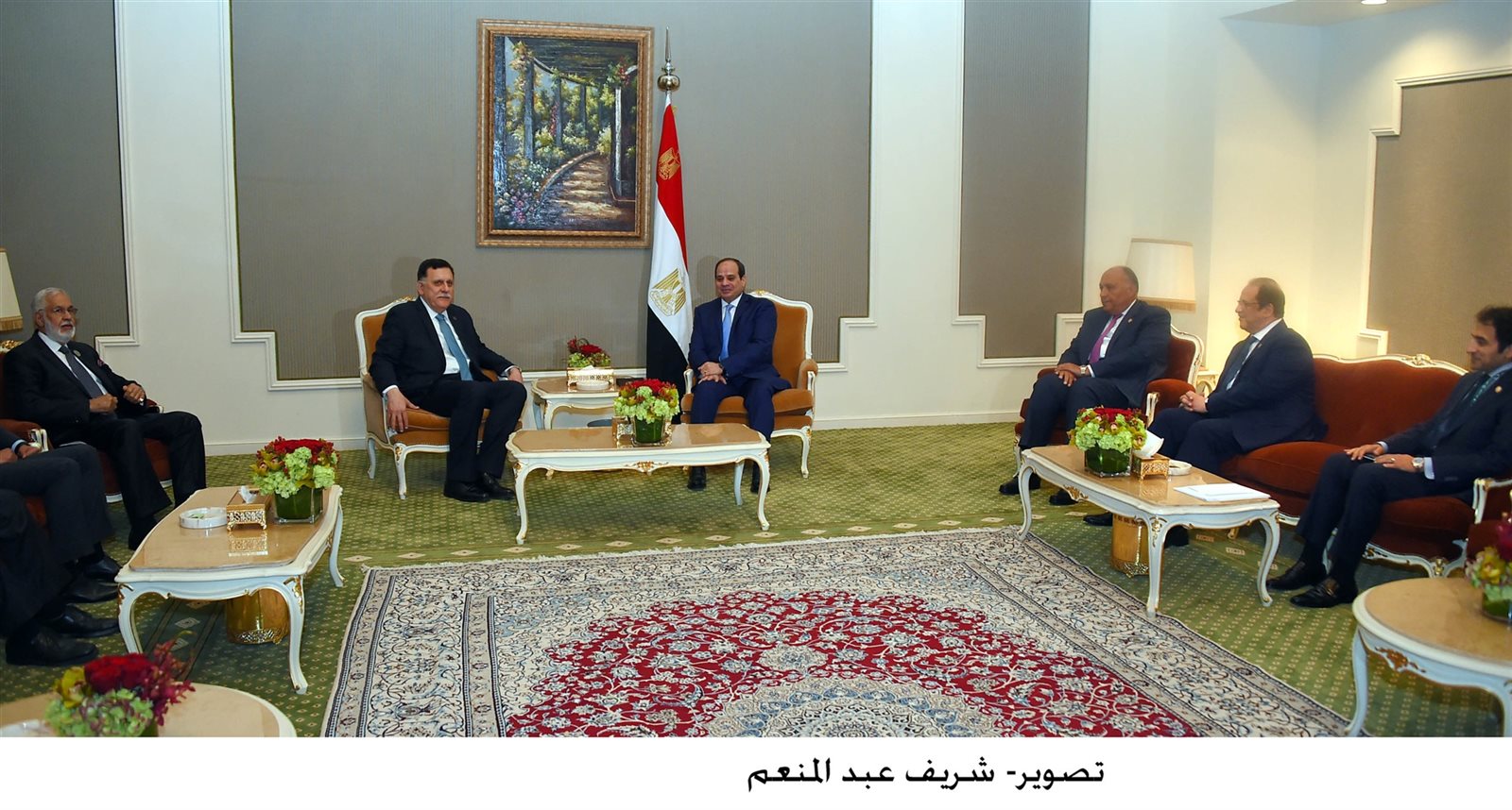 الرئيس السيسى يلتقى فايز السراج