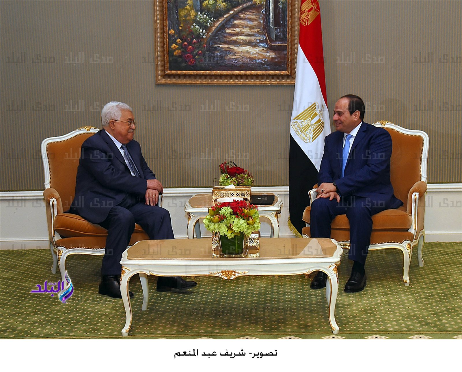 الرئيس عبد الفتاح السيسي والرئيس الفلسطيني محمود عباس