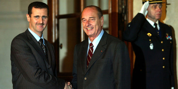 يشار الأسد وجاك شيراك 