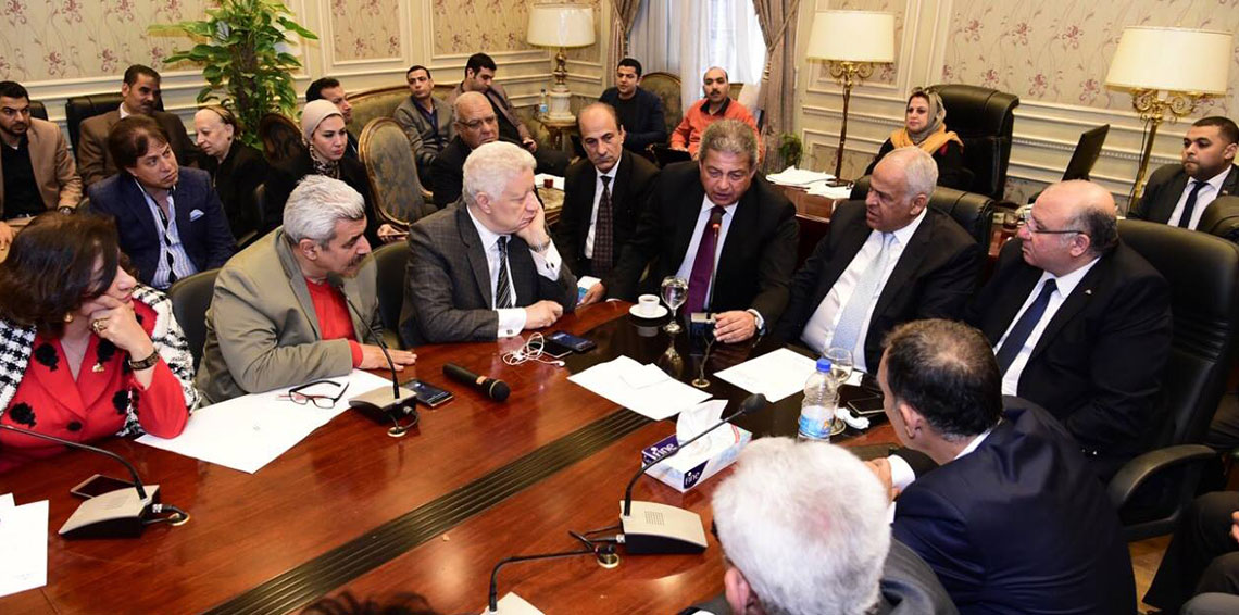 المستشار مرتضى منصور والمهندس خالد عبدالعزيز وزير الرياضة