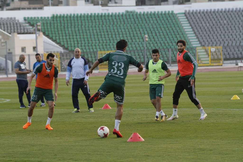 المصري يؤدي مرانه الأساسي استعدادًا للداخلية