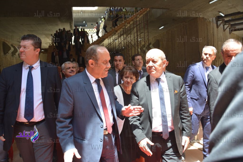 جانب من زيارة وزير الخارجية الفرنس لمحطة هليوبوليس