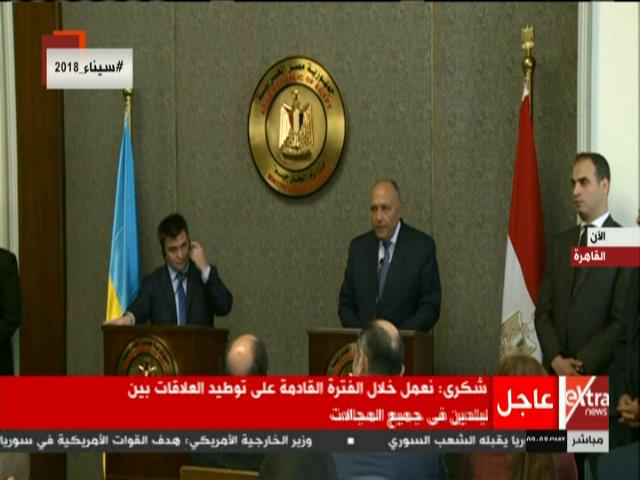 سامح شكري ونظيره الأوكراني