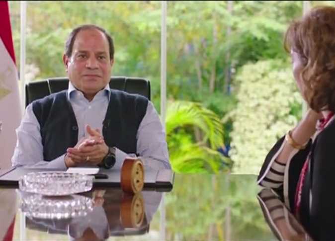 الرئيس السيسي وساندرا نشأت