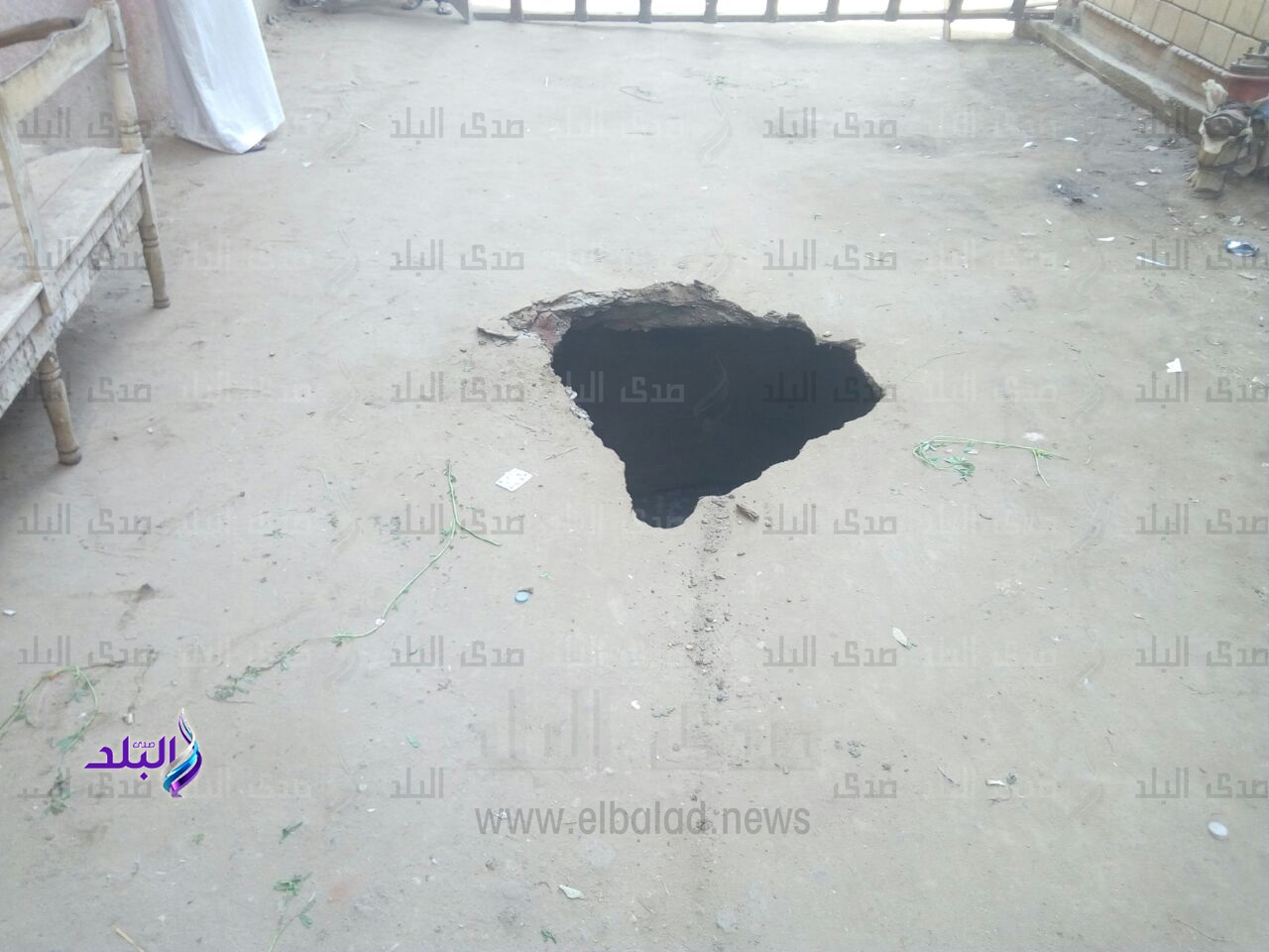 هبوط أرضي بمدينة سرس الليان بالمنوفية هبوط أرضي بمدينة سرس الليان بالمنوفية
