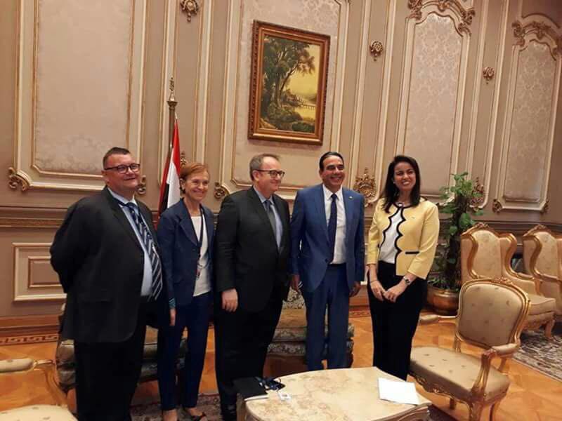 النائب أيمن أبو العلا مع وفد الشيوخ الفرنسي