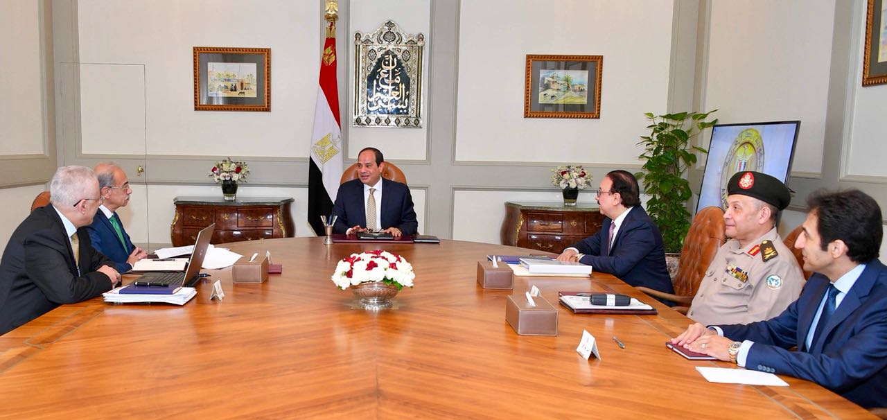 الرئيس السيسى خلال اجتماعه برئيس الوزراء 