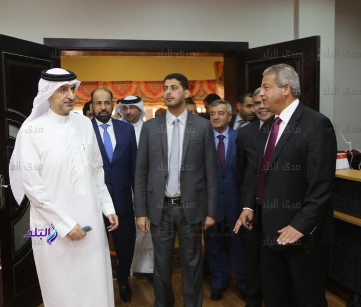 خالد عبد العزيز يستقبل وزراء شباب العرب خالد عبد العزيز يستقبل وزراء شباب العرب