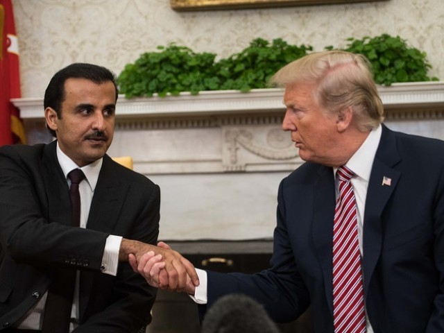 ترامب وأمير قطر