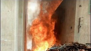 حريق بمعهد البنين الازهرى 