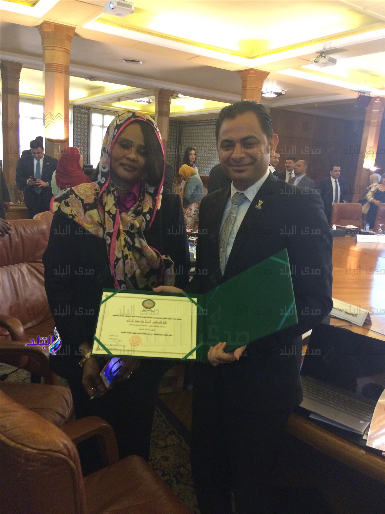 الجامعة العربية تكرم جورجى فى الملكية الفكرية والتنافسية