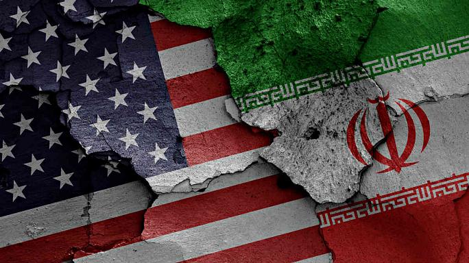 علما إيران والولايات المتحدة علما إيران والولايات المتحدة