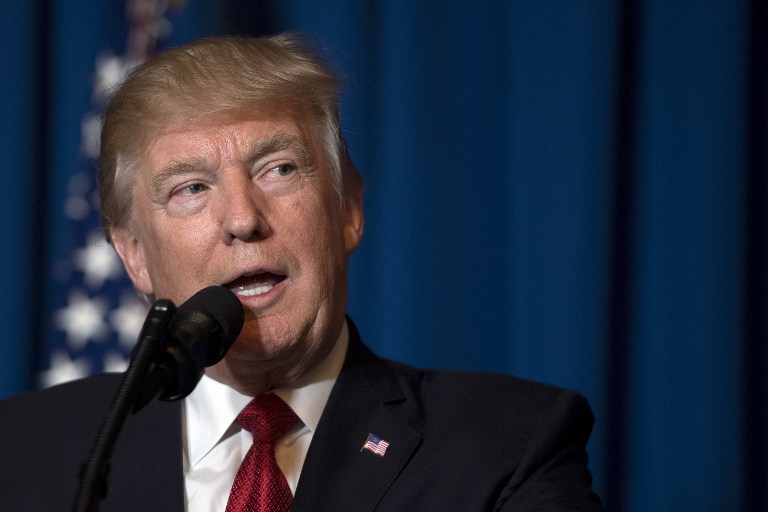 الرئيس الأمريكي دونالد ترامب