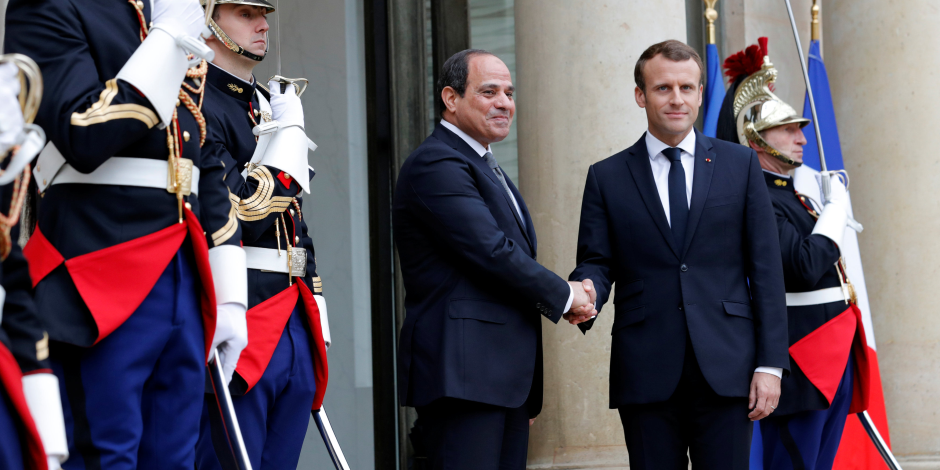 الرئيس السيسي وماكرون الرئيس السيسي وماكرون
