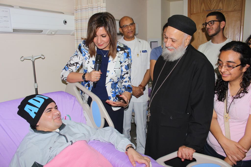 وزيرة الهجرة اثناء الزيارة