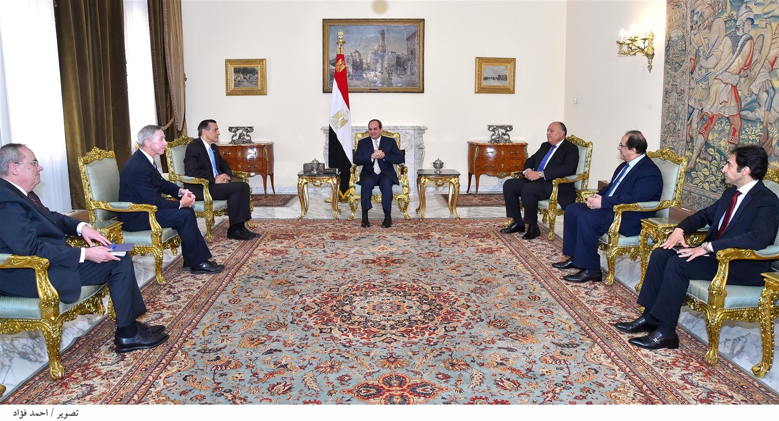 صورة من لقاء الرئيس السيسي