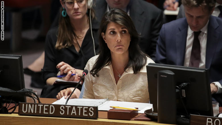 المندوبة الأمريكية بمجلس اللأمن 