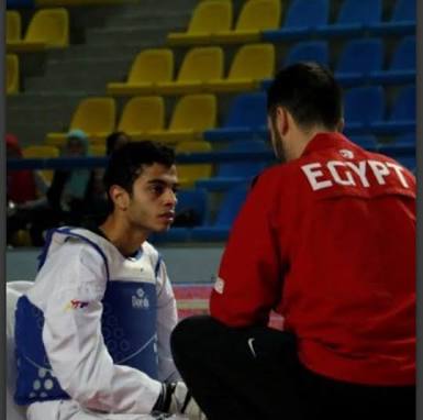 لاعب التايكوندو المصري معاذ نبيل