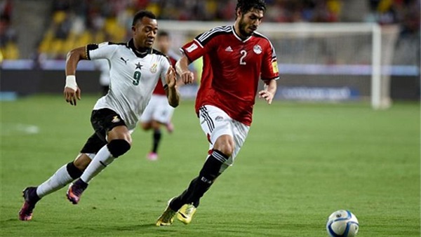 على جبر بقميص منتخب مصر أمام غانا 