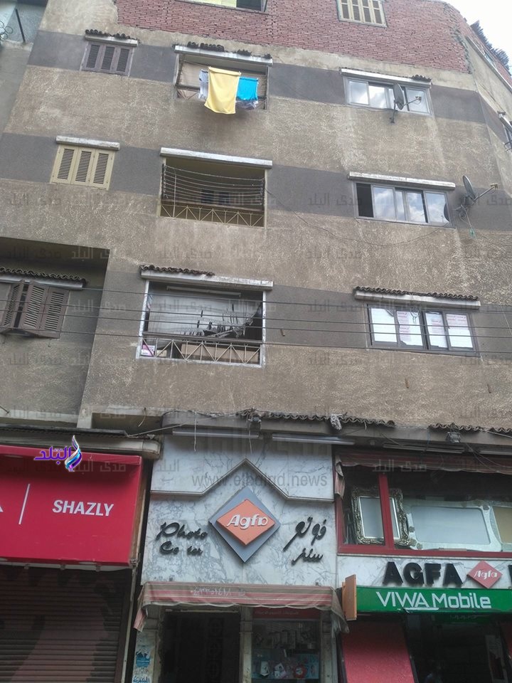 ميل مفاجئ بعمارة سكنية بطنطا