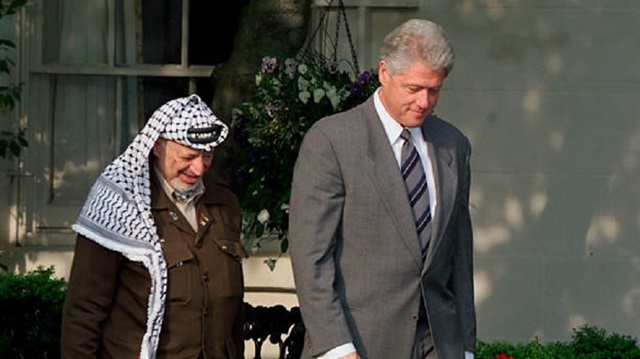 كلينتون وعرفات