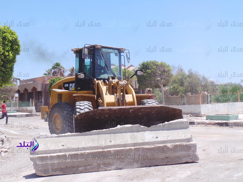  ازالة الحواجز الخرسانية فتح الشوارع المغلقة بجنوب سيناء 