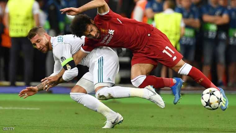 راموس تعمد إصابة صلاح راموس تعمد إصابة صلاح
