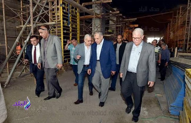 المهندس ابراهيم محلب ومحسن صلاح يتفقدان نفق النهضة المهندس ابراهيم محلب ومحسن صلاح يتفقدان نفق النهضة