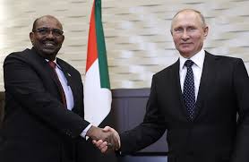 الرئيس الروسي فلاديمير بوتين ونظيره السودانى عمر البشير 