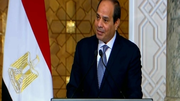 الرئيس السيسي خلال المؤتمر الصحفي