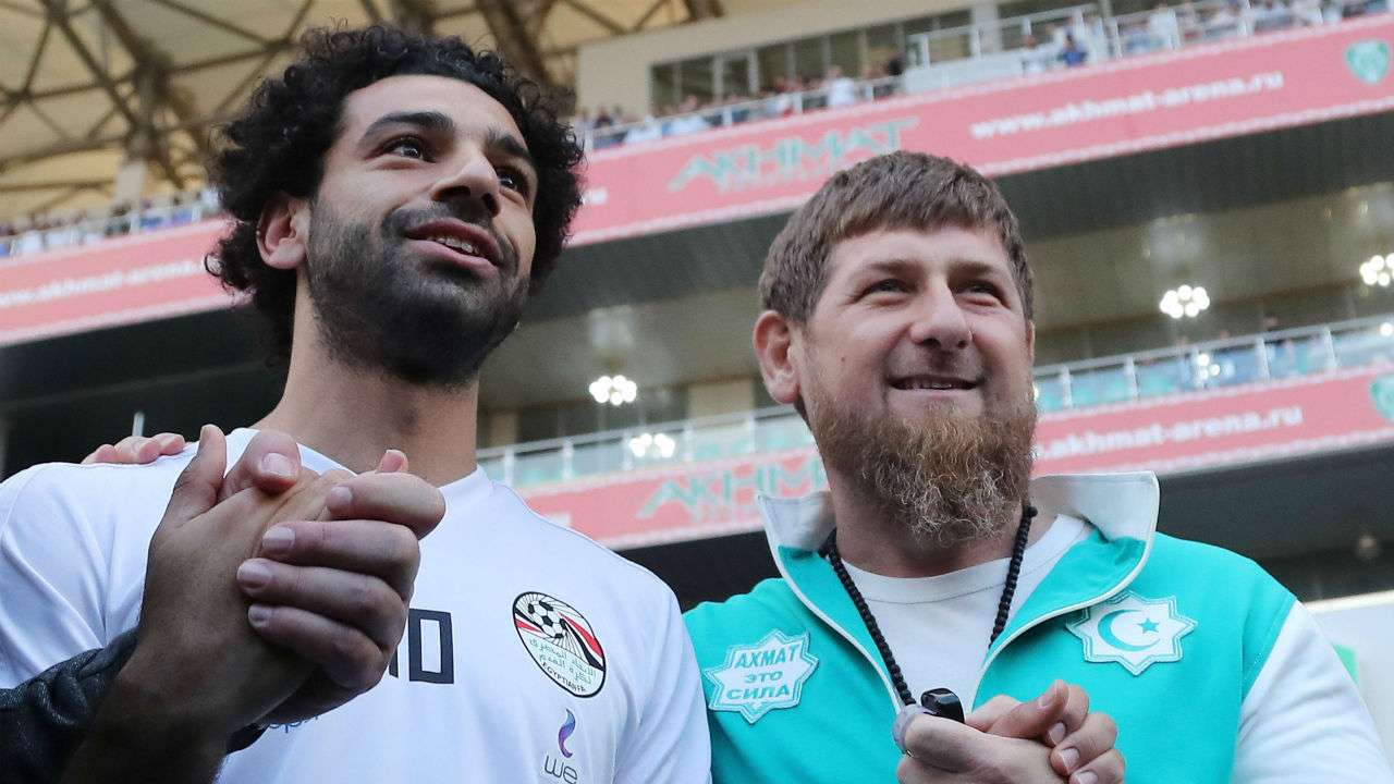 رمضان قاديروف ومحمد صلاح رمضان قاديروف ومحمد صلاح