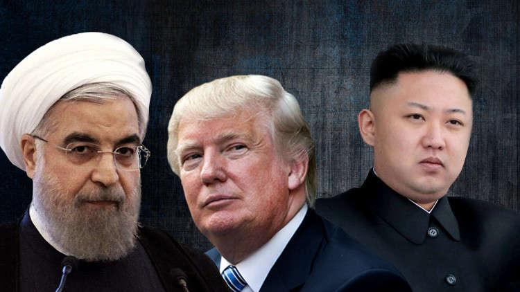 كيم جونج أون ودونالد ترامب وحسن روحاني